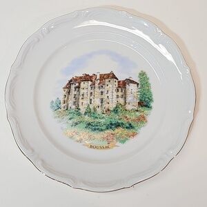 NEM France Decor Vintage Chateau de Boussac Ceramic Plate